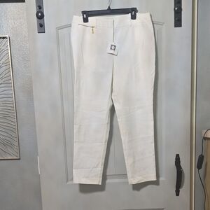 Anne Klein Cream Ankle Pants